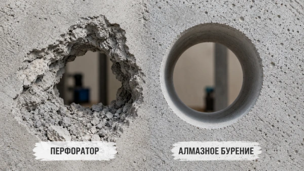 Алмазное бурение отверстия при установке кондиционера Иваново